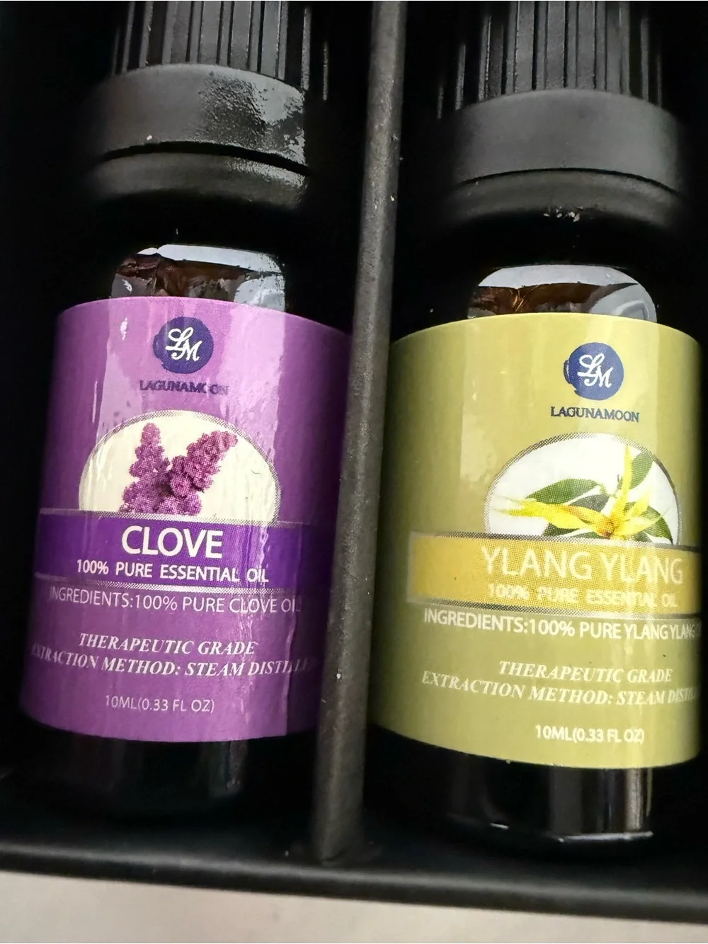 LagunaMoon 100% Pure Essential Oils Gift Set | 10 Therapeutic Grade Oils | NIB